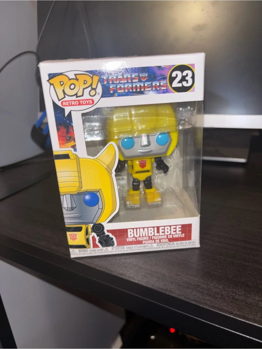 Funko Pop! Retro Bumblebee Vinyl Figure - Yellow, Blue, Silver